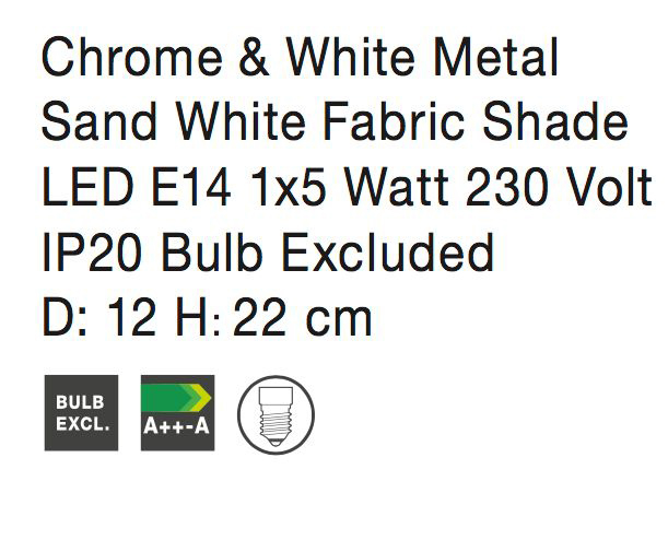 Veioza alba/gri/negru-auriu rotunda Vilda, baza metal, abajur textil, 8805202 - Novaluce [8]
