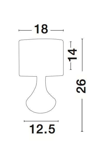Veioza alba rotunda Zachi, baza metal, abajur textil, 7605163 - Novaluce [3]
