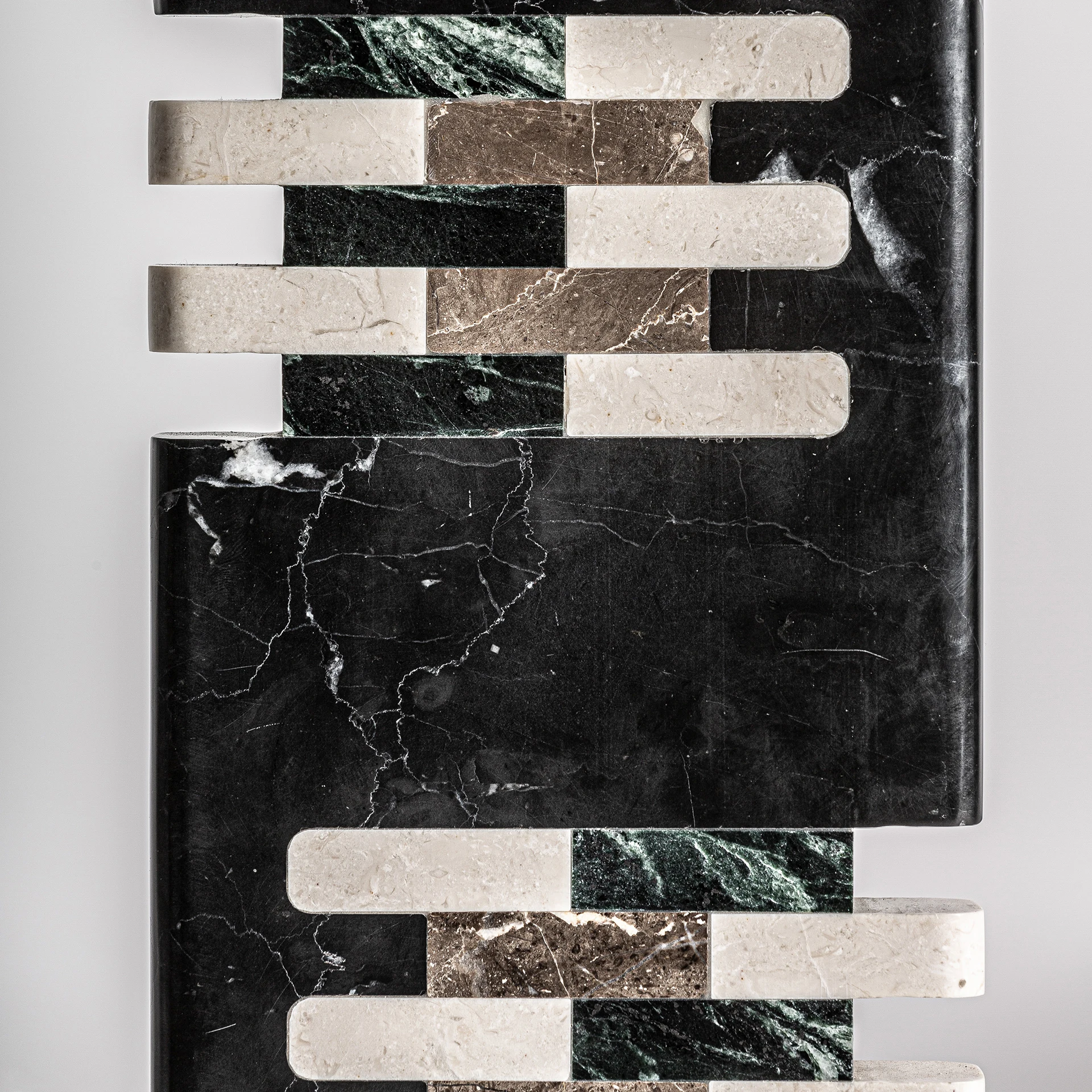 Veioza din Marmura, Metal si Poliester, Negru, 38x25x76 cm, Stil Art Deco - VicalHome 36150 [18]