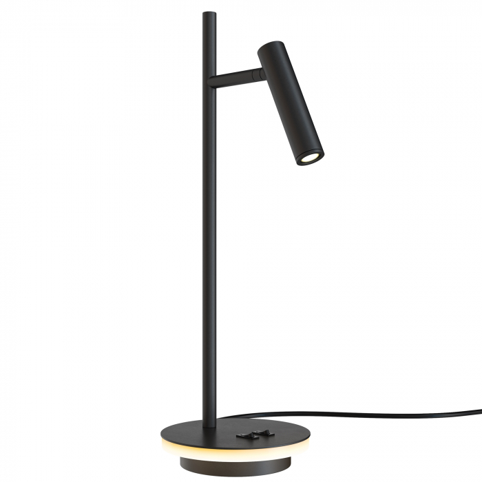 Veioza LED Estudo Z010TL-L8B3K, cu intrerupator, 8W, 550lm, lumina calda, IP20, neagra, Maytoni [1]