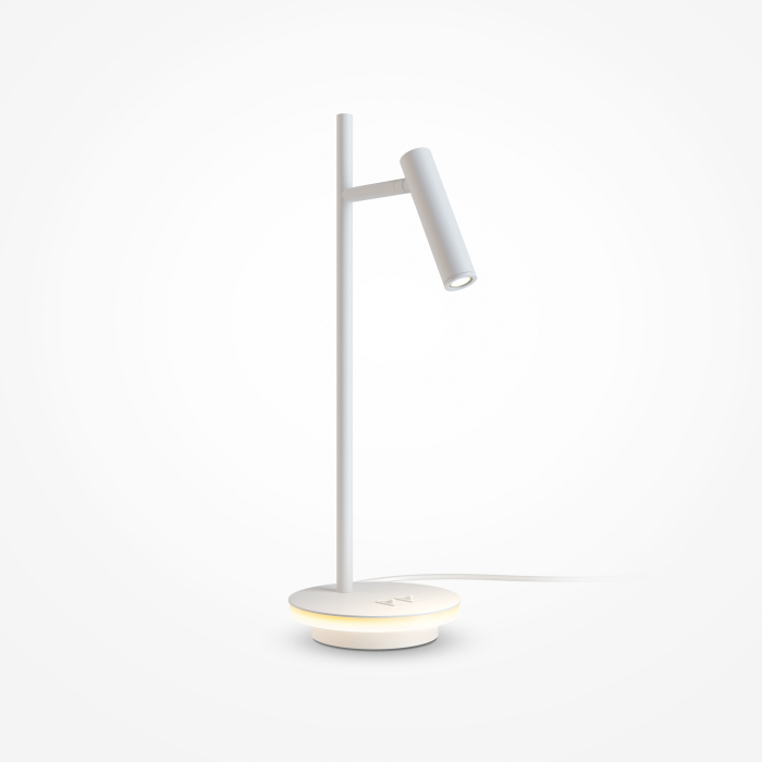 Veioza LED Estudo Z010TL-L8W3K, cu intrerupator, 8W, 550lm, lumina calda, IP20, alba, Maytoni [1]