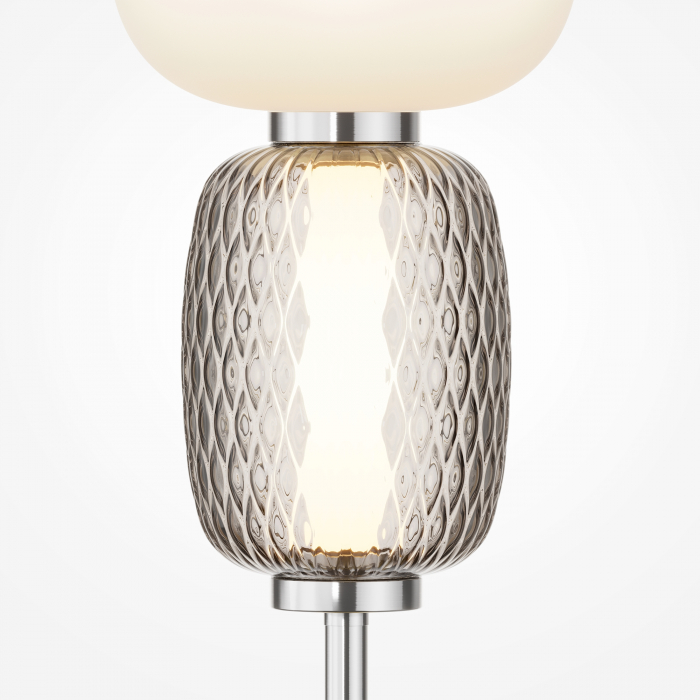 Veioza LED Pattern MOD267TL-L28CH3K, cu intrerupator, 28W, 3800lm, lumina calda, IP20, crom+alba+gri, Maytoni [2]