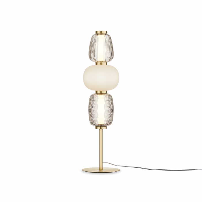 Veioza LED Pattern MOD267TL-L28G3K, cu intrerupator, 28W, 3800lm, lumina calda, IP20, aurie+alba+gri, Maytoni [1]