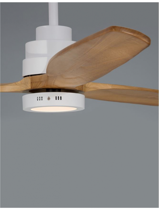 Ventilator LED Tuska, Ø 132 cm, baza otel, lame din lemn, 5231401 - Novaluce [8]