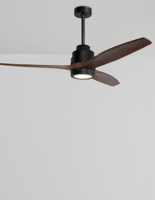 Ventilator LED Tuska, Ø 132 cm, baza otel, lame din lemn, 5231401 - Novaluce [2]