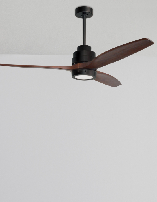 Ventilator LED Tuska, Ø 132 cm, baza otel, lame din lemn, 5231401 - Novaluce [3]