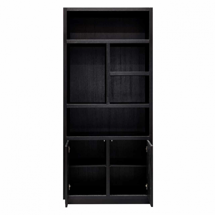 Vitrină pentru cărți Oakura cu 2 uși (negru), 6515 BLACK - Richmond Interiors [4]