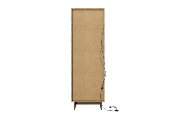 Vitrina Yori Villa 52.6 cm, cu 1 Ușă și 3 Sertare, Nuc Villa - COMAD [4]