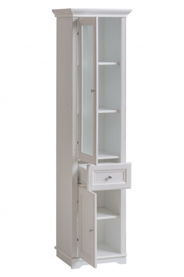 Dulap inalt baie 50x190 cm, finisaj Palace White, culoare alb, design clasic COMAD [1]