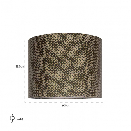 Abajur Geo cilinder 50√ò (Donna-21056-Geo Classic Big 9999 Black), -LK-0053 XL - Richmond Interiors [1]