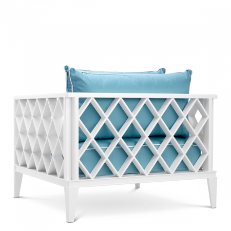   Scaun exterior Ocean Club alb sunbrella albastru mineral 113033 EICHHOLTZ [3]