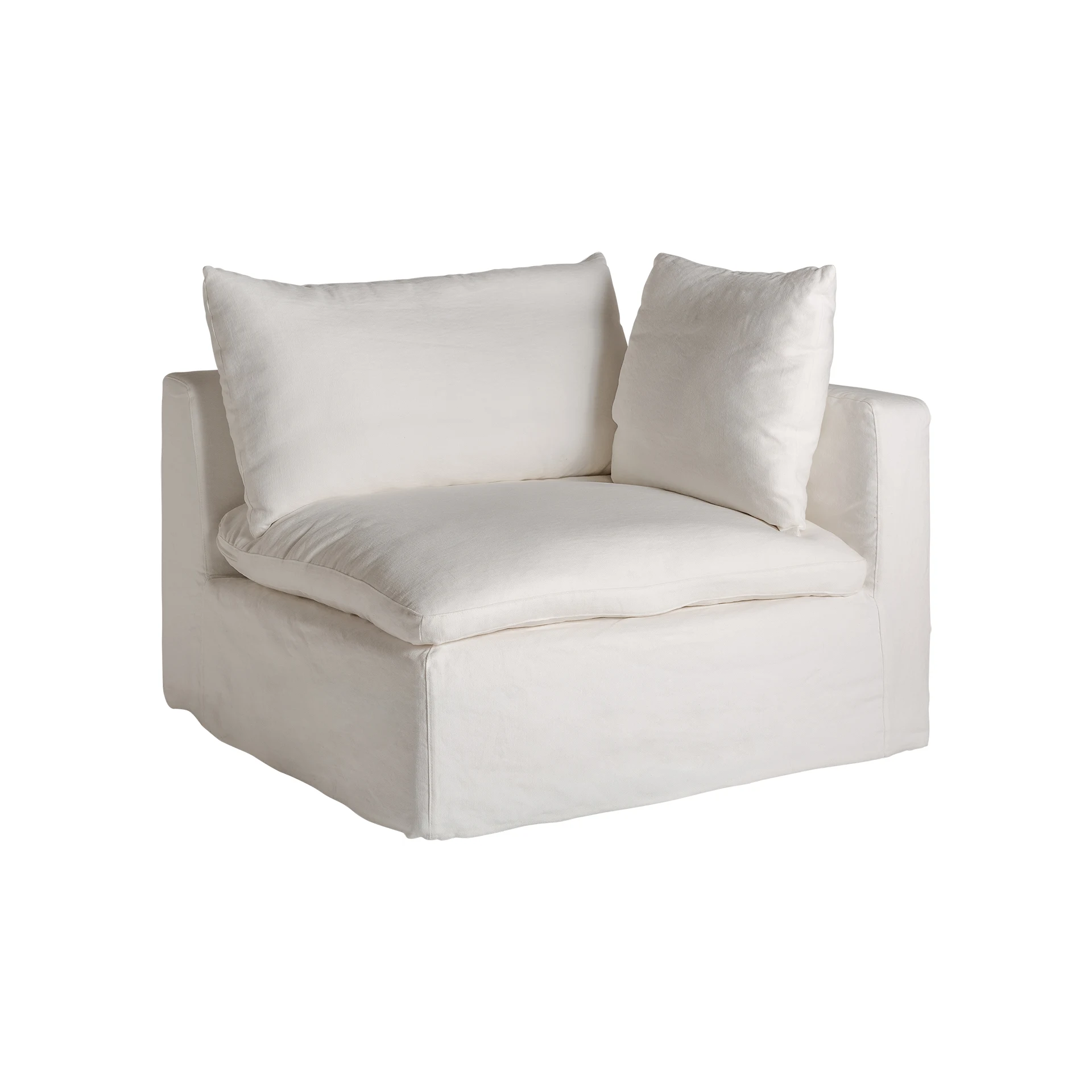 Canapea din Bumbac, In si Spuma, Alb, 103x100x84 cm - VicalHome 35111 [12]