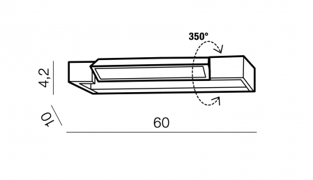 Aplica baie LED rotativ Negen 30/45/60/90/120 cm, aluminiu alb/negru, design modern, AZ 2885 - Azzardo [10]