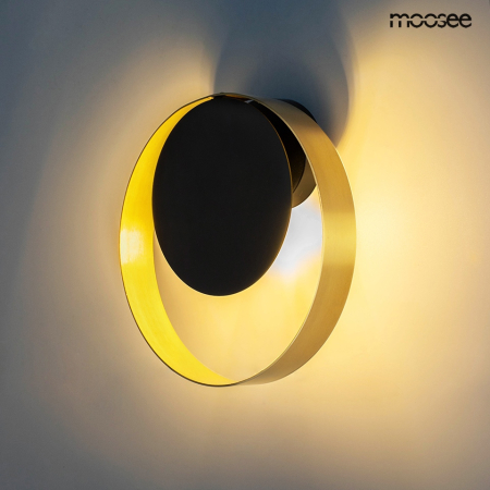Aplică Band 26x8x26 cm, Metal Auriu; Negru - Moosee [3]