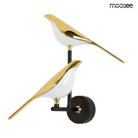 Aplică Bird Twin 38x22x40 cm, Acril și Metal - Moosee [0]