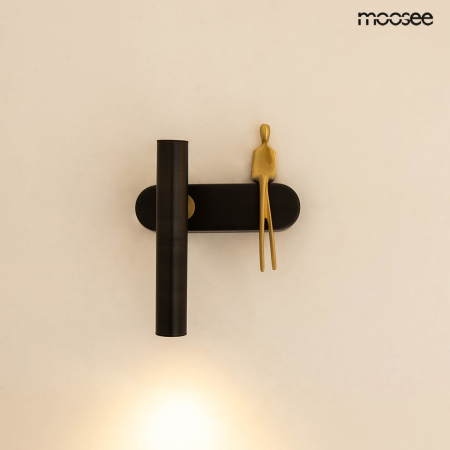 Aplică Boy Tube 17,5x15x23 cm, Oțel Negru - Moosee [1]