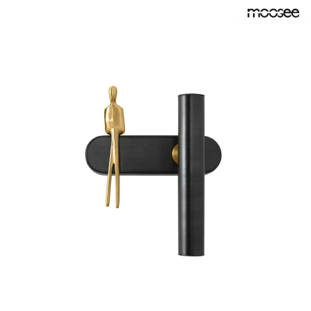 Produse - Aplică Boy Tube R 17,5x15x23 cm, Oțel Negru, Auriu - Moosee