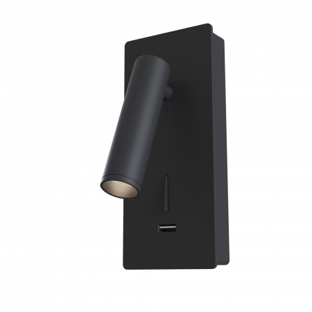 Aplica LED Mirax C041WL-L3B3K, 3W, 200lm, lumina calda, IP20, neagra, Maytoni [2]