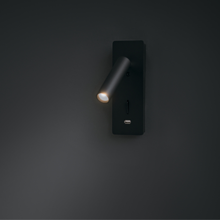 Aplica LED Mirax C041WL-L3B3K, 3W, 200lm, lumina calda, IP20, neagra, Maytoni [1]