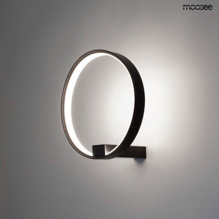 Aplică Circle Wall 26,5x13x26,5 cm, Aluminiu Negru - Moosee [1]