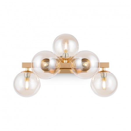 Aplice LED - Aplica Dallas MOD547WL-05G, 5xG9, aurie+transparenta, IP20, Maytoni