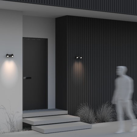 Aplică de exterior Wall Street, Aluminiu Negru, 50W, MAYTONI O010WL-02B [1]