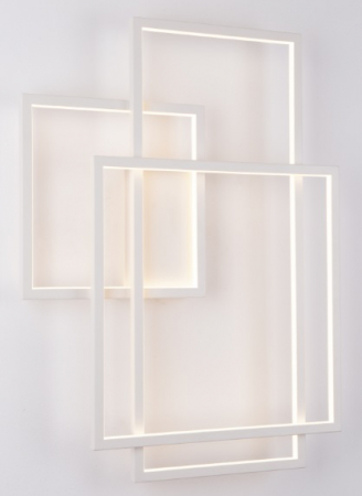 Aplica de perete alba iluminare LED dimabil forme geometrice Linda 70x9x54 cm metal/acril, W0234D - Maxlight [1]