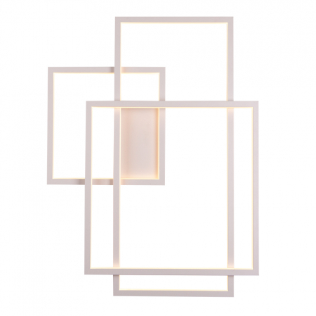 Aplice LED - Aplica de perete alba iluminare LED dimabil forme geometrice Linda 70x9x54 cm metal/acril, W0234D - Maxlight