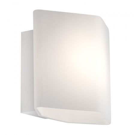 Aplice LED - Aplica de perete alba iluminare LED Nazza 17x14x14 cm metal/sticlă, W0161 - Maxlight