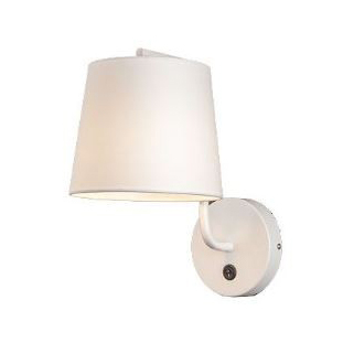 Produse - Aplica de perete alba Irma 20x30x32 cm metal/material textil, W0193 - Maxlight