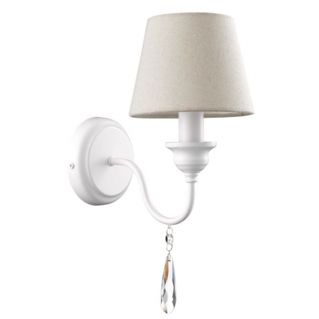 Aplice LED - Aplica de perete clasica crem Davor, din metal cu element decorativ de cristal, 5157204 - Novaluce