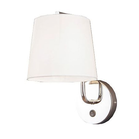 Produse - Aplica de perete crom/alb Irma 20x30x32 cm metal/material textil, W0195 - Maxlight