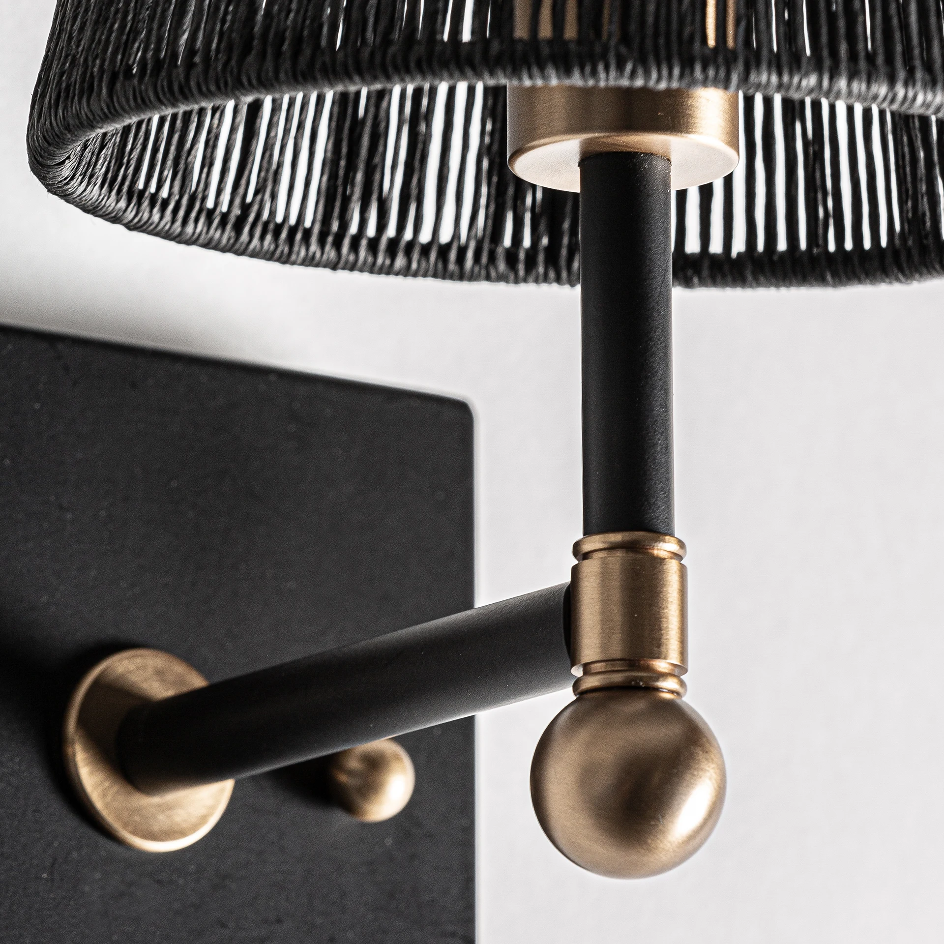Aplica LED din Sfoara si Fier, Negru, 14x21x28 cm, Stil Art Deco - VicalHome 35462 [12]