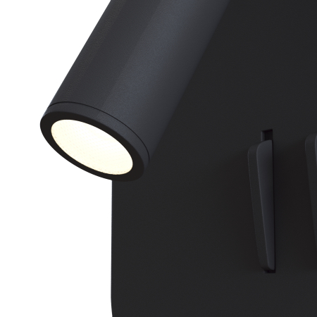 Aplică de perete Ios 176, Aluminiu Negru, 9W, MAYTONI C175-WL-01-6W-B [12]