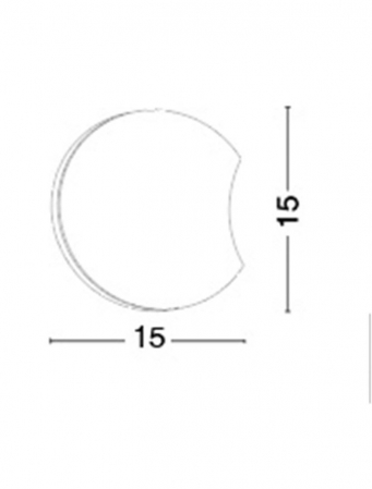 Aplica de perete LED alba Ernesi rotunda decupata, din metal, Ø 15 cm, 711008 - Novaluce [2]