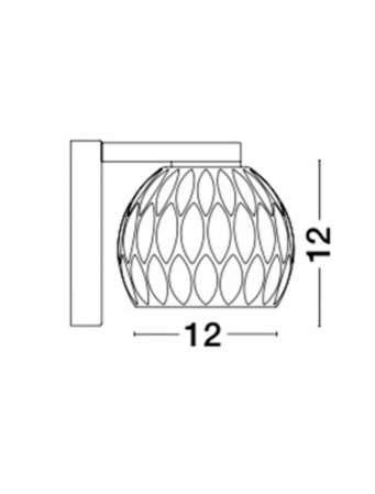 Aplica de perete LED moderna din sticla transparenta Alexis, baza metal cromat, 8540402 - Novaluce [2]