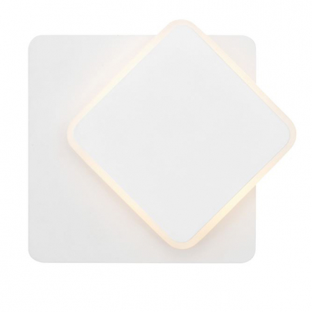 Aplice LED - Aplica de perete LED patrata alba Senia, ajustabila, din metal, 16x16 cm, 9001704 - Novaluce