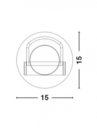 Aplica de perete LED rotunda alba Liana, Ø 15 cm, 6161202 - Novaluce [2]