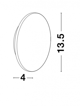 Aplica de perete LED rotunda alba Nermina, din metal, Ø 14/18 cm, 9130506 - Novaluce [5]