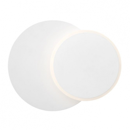Aplice LED - Aplica de perete LED rotunda alba Senia, ajustabila, din metal, Ø 16 cm, 9001705 - Novaluce