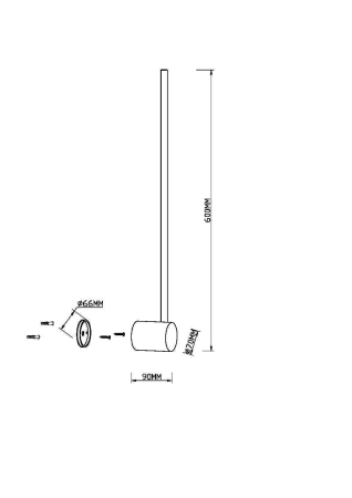 Iluminat - Aplică de perete LIGHT STICK, Aluminiu Alamă, 7W, MAYTONI MOD237WL-L6BS3K
