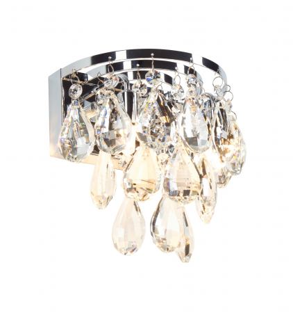 Aplica de perete lux cu cristale Lelise 17,5x11,5x20 cm metal/sticla, W0063 - Maxlight [2]
