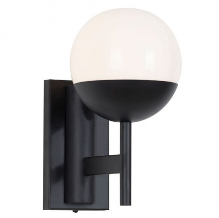 Promotii - Aplica de perete lux Ramza 14x22x26 cm alb/negru, sticla opal lucios/metal, W0255 - Maxlight
