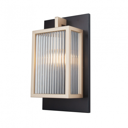 Produse - Aplica de perete lux Serena negru/auriu 19x10x32 cm metal/sticla, W0295 - Maxlight