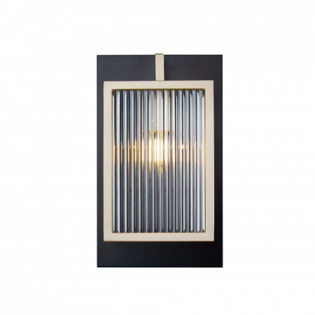 Aplica de perete lux Serena negru/auriu 19x10x32 cm metal/sticla, W0295 - Maxlight [1]