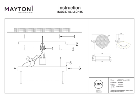 Aplică de perete Mangata, Metal Crom, 7W, MAYTONI MOD387WL-L8CH3K [6]