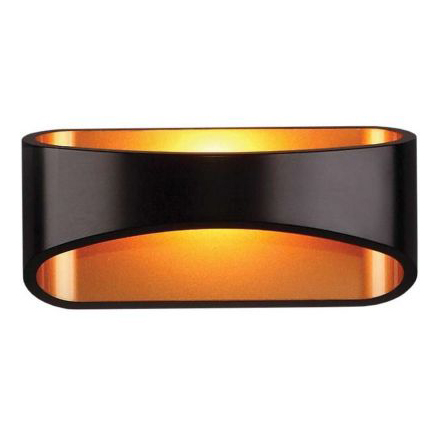 Aplice LED - Aplica de perete neagra iluminare LED bidirectionala Nelia 17x9,5x8 cm din metal, W0054 - Maxlight