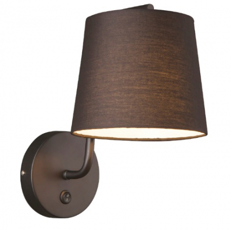 Produse - Aplica de perete neagra Irma 20x30x32 cm metal/material textil, W0194 - Maxlight
