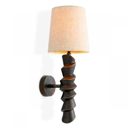 Produse -   Aplica de perete Riverbank finisaj bronz cu accente incluzând abajur 118775 EICHHOLTZ