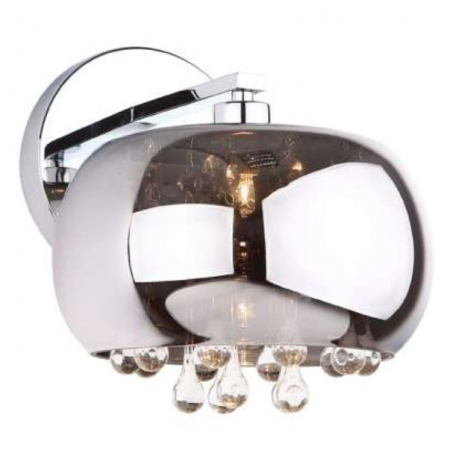 Promotii - Aplica de perete rotunda sticla tip oglinda Prezo Ø 20 cm baza metal, W0076-01D - Maxlight